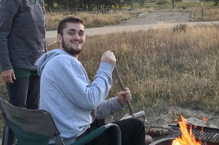 Picture of youngser self camping