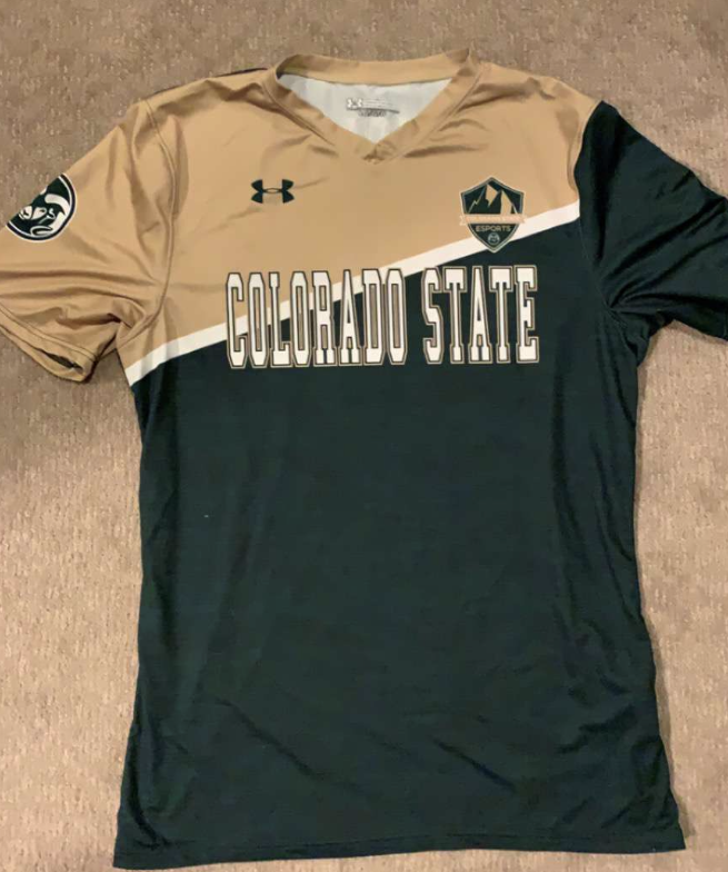 Front-side of CSU Esports Jersey